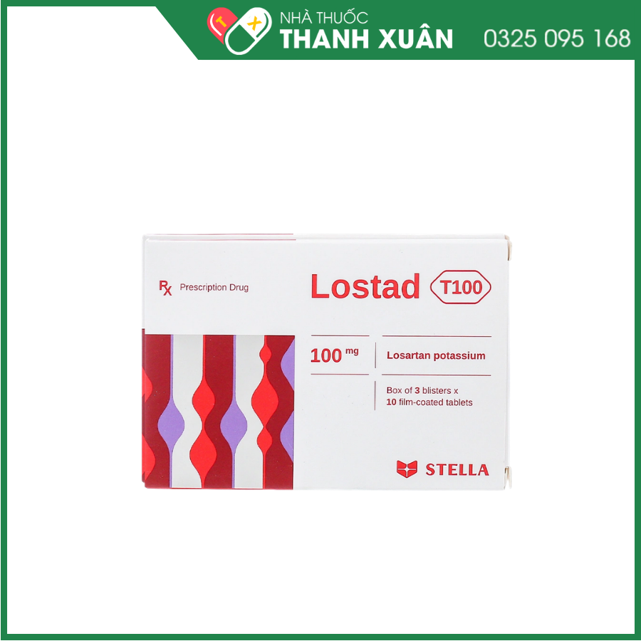 Lostad T100 điều trị tăng huyết áp, suy tim mạn tính